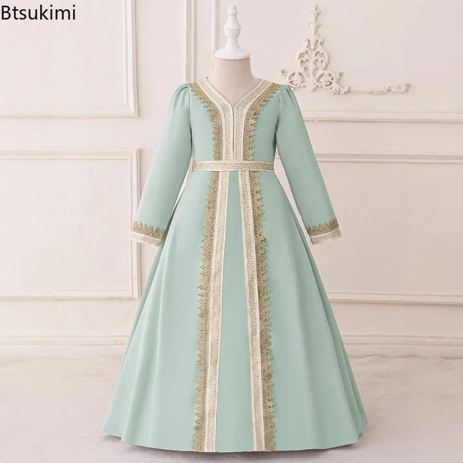 Dubai Arab Infant Princess Dress Girls Traditional Middle East Robe Girls Embroidery Evening Dresses Children Eid Muslim Clothes
Dubai Arab Infant Princess Dress Girls Traditional Middle East Robe Girls Embroidery Evening Dresses Children Eid Muslim Clothes