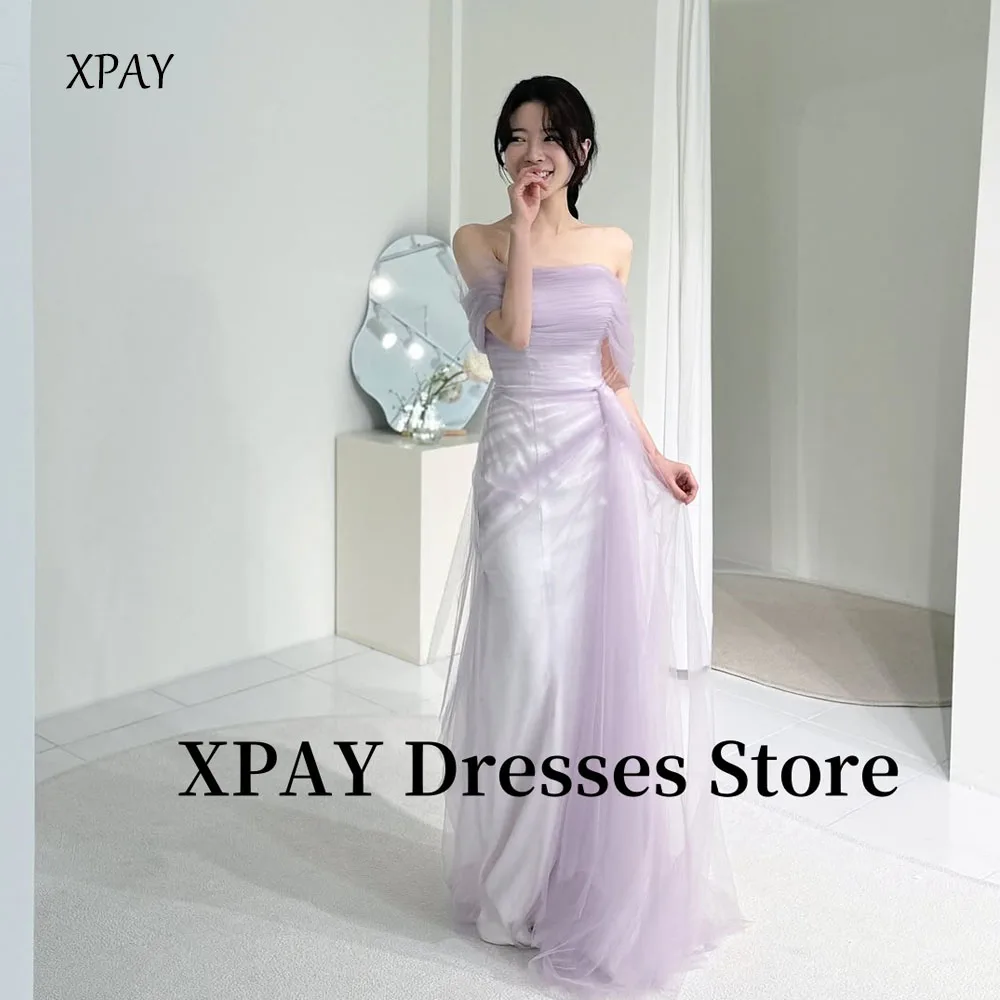 XPAY Fairy Lilac Tulle Evening Dresses Korea Wedding Photo shoot Off Shoulder Mermaid Prom Gowns Formal Party Customized
XPAY Fairy Lilac Tulle Evening Dresses Korea Wedding Photo shoot Off Shoulder Mermaid Prom Gowns Formal Party Customized