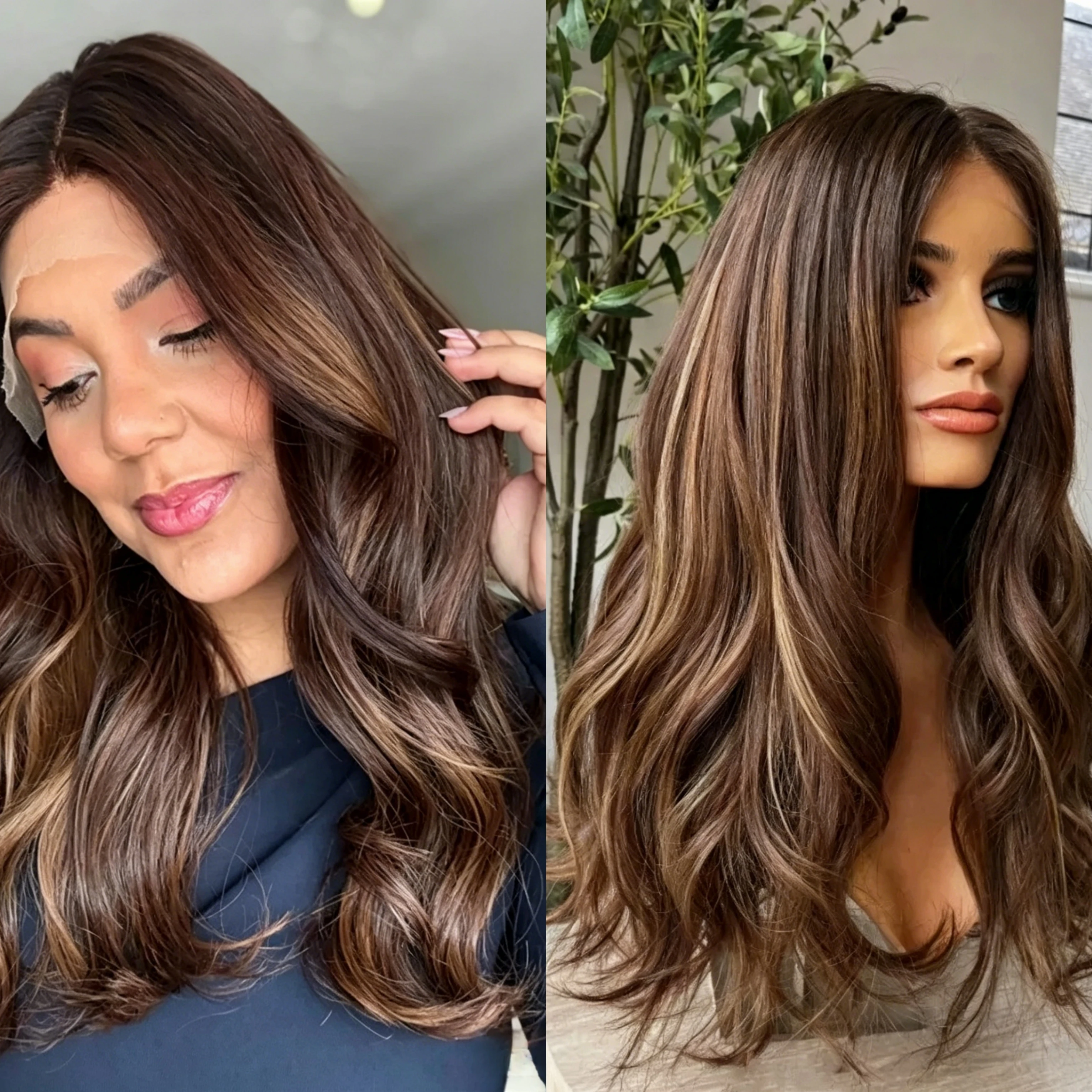 13*4HD Lace Front Natural Brown Highlight Long Wavy Wig With Layers Soft Synthetic Heat Resistant Loose Wigs For Daily Party Use
13*4HD Lace Front Natural Brown Highlight Long Wavy Wig With Layers Soft Synthetic Heat Resistant Loose Wigs For Daily Party Use