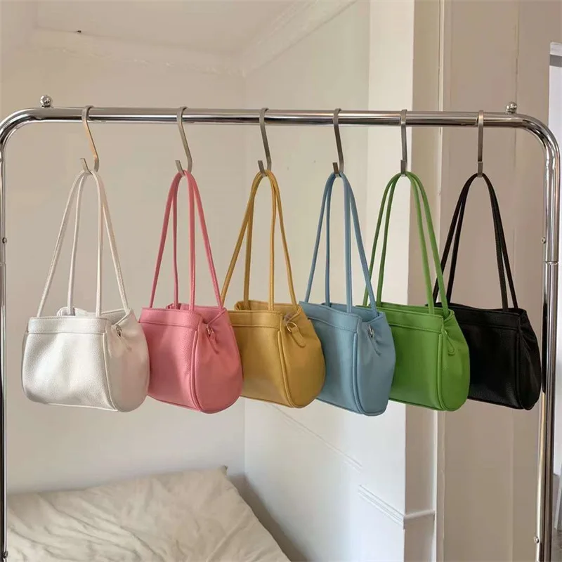 Ladies Handbag Fashion Simple All-Match Shoulder Crossbody Bag Korean Version Solid Color Casual Soft PU Leather Underarm Bags
Ladies Handbag Fashion Simple All-Match Shoulder Crossbody Bag Korean Version Solid Color Casual Soft PU Leather Underarm Bags