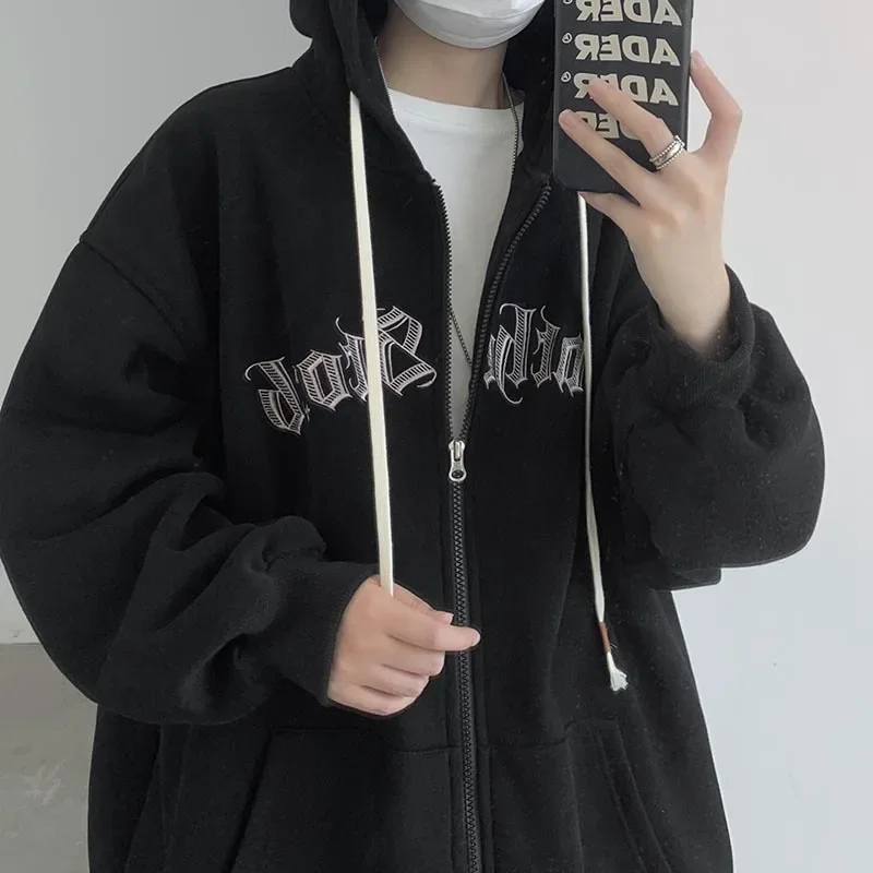 Y2k Women Vintage Zip Up Hoodies Harajuku Casual Letter Print Drawstring Hooded Sweatshirts Korean Goth Streetwear Jackets Coats
Y2k Women Vintage Zip Up Hoodies Harajuku Casual Letter Print Drawstring Hooded Sweatshirts Korean Goth Streetwear Jackets Coats