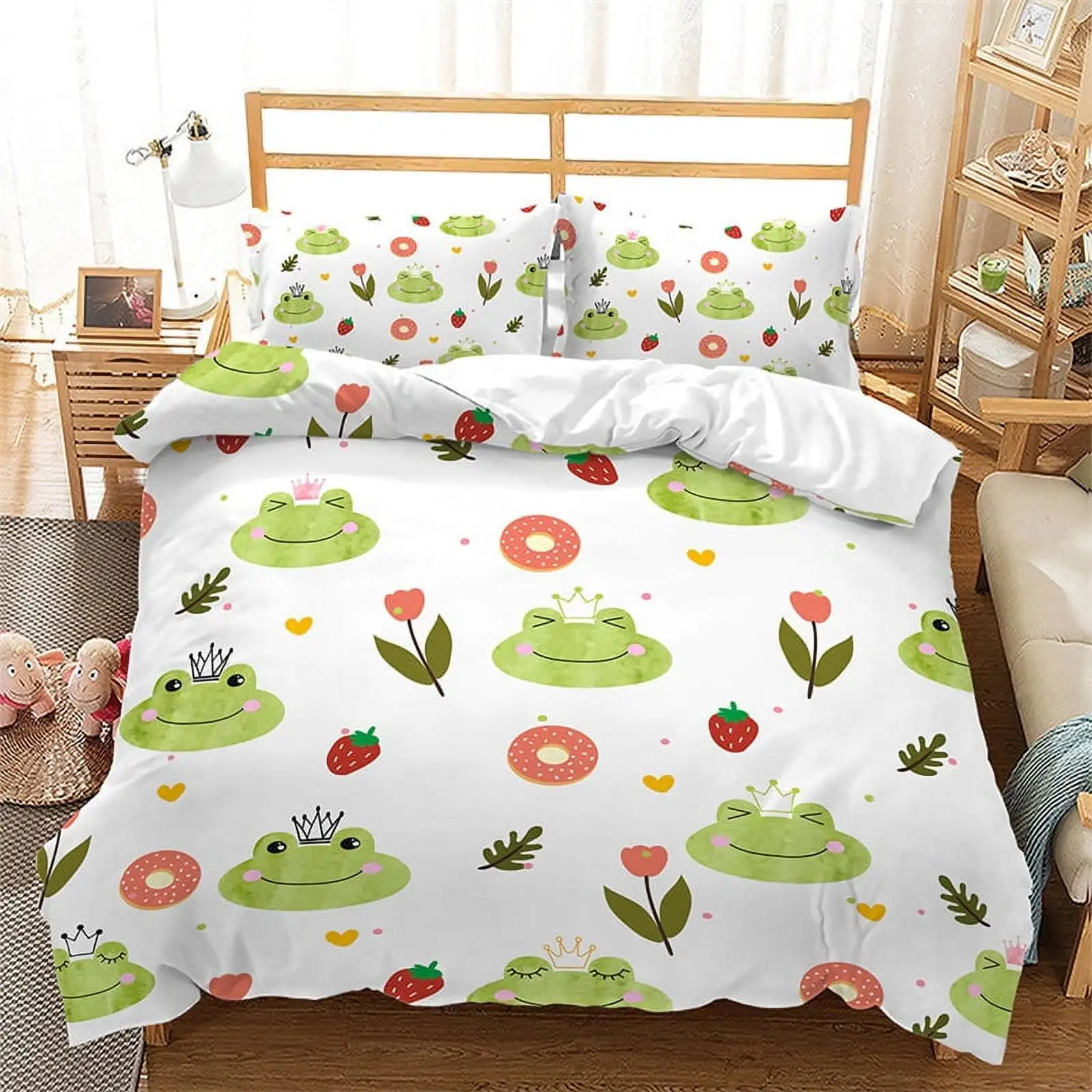 Cartoon Mushroom Frog Bedding Set Cute Frog Duvet Cover Kids Boys Girls Natural Wild Fungus Comforter Cover Pink Mushroom Soft
Cartoon Mushroom Frog Bedding Set Cute Frog Duvet Cover Kids Boys Girls Natural Wild Fungus Comforter Cover Pink Mushroom Soft