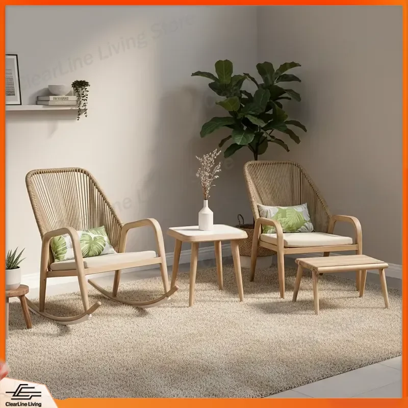Modern Outdoor Rocking Chair Set Aluminum Alloy Frame Weatherproof Durable for Patio Garden Balcony Indoor Use Camping
Modern Outdoor Rocking Chair Set Aluminum Alloy Frame Weatherproof Durable for Patio Garden Balcony Indoor Use Camping