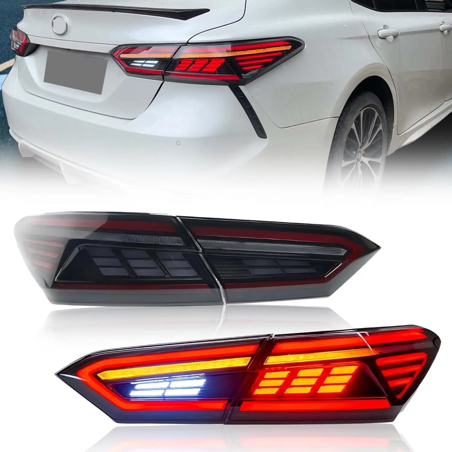 Светодиодные задние фонари для Toyota Camry 8-го поколения LE SE TRD XSE XLE 2018-2024, анимационные задние фонари с последовательным индикатором DRL
Светодиодные задние фонари для Toyota Camry 8-го поколения LE SE TRD XSE XLE 2018-2024, анимационные задние фонари с последовательным индикатором DRL