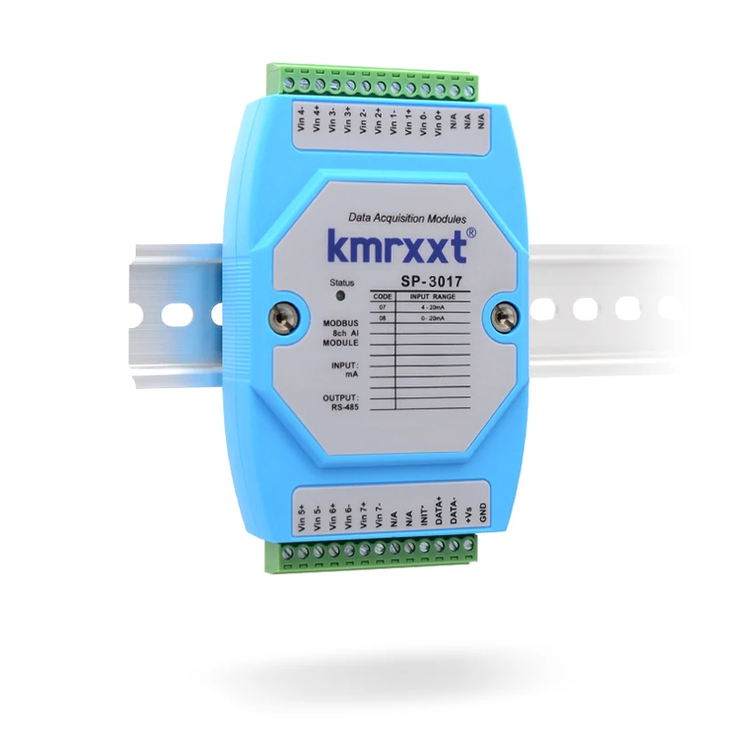 KEMEI SP3017 8-channel analog input 0/4-20mA digital temperature acquisition RS485 remote io module Modbus RTU
KEMEI SP3017 8-channel analog input 0/4-20mA digital temperature acquisition RS485 remote io module Modbus RTU
