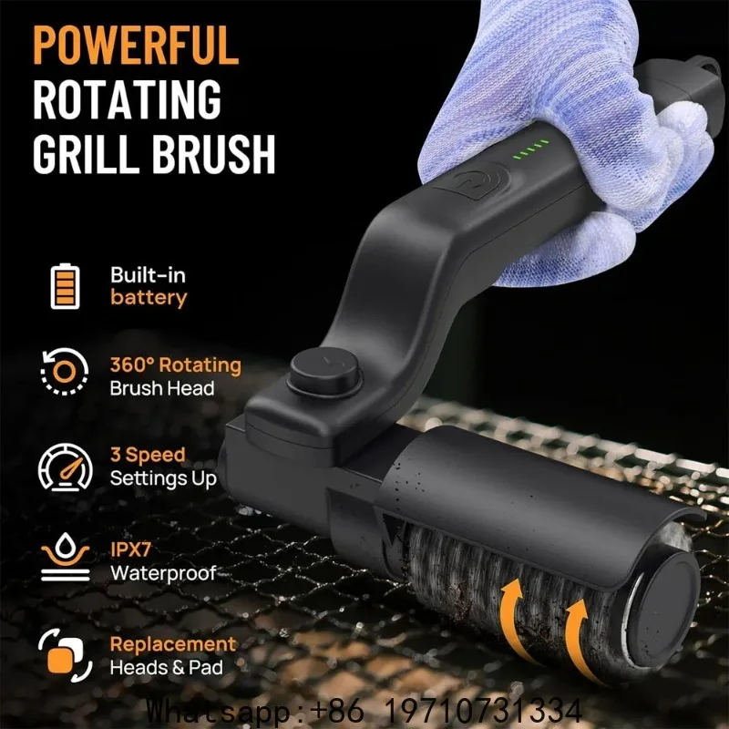 Cordless Electric Grill Brush, 2 in 1 Rechargeable BBQ Grill Cleaner Spin Scrubber with 360° Rotating Cleaning for Grill
Cordless Electric Grill Brush, 2 in 1 Rechargeable BBQ Grill Cleaner Spin Scrubber with 360° Rotating Cleaning for Grill