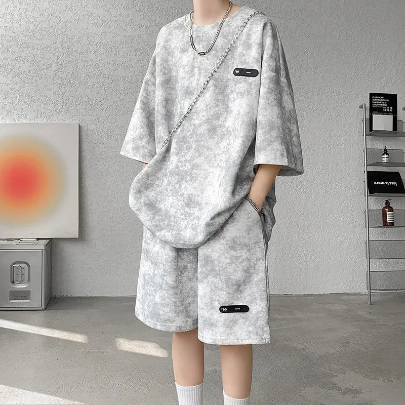 Tie Dye Short Sleeve Men's Sets Men's Clothing Sports Loose Basic Summer New Casual American Round Neck Young Style Shorts Sets
Tie Dye Short Sleeve Men's Sets Men's Clothing Sports Loose Basic Summer New Casual American Round Neck Young Style Shorts Sets