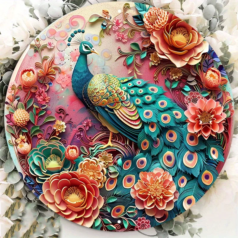 Colorful Peacock Round Aluminum Wall Sign, UV and Scratch Resistant, Easy-Hang, Outdoor and Indoor Decor, 8x8 Inch (20x20 cm)
Colorful Peacock Round Aluminum Wall Sign, UV and Scratch Resistant, Easy-Hang, Outdoor and Indoor Decor, 8x8 Inch (20x20 cm)