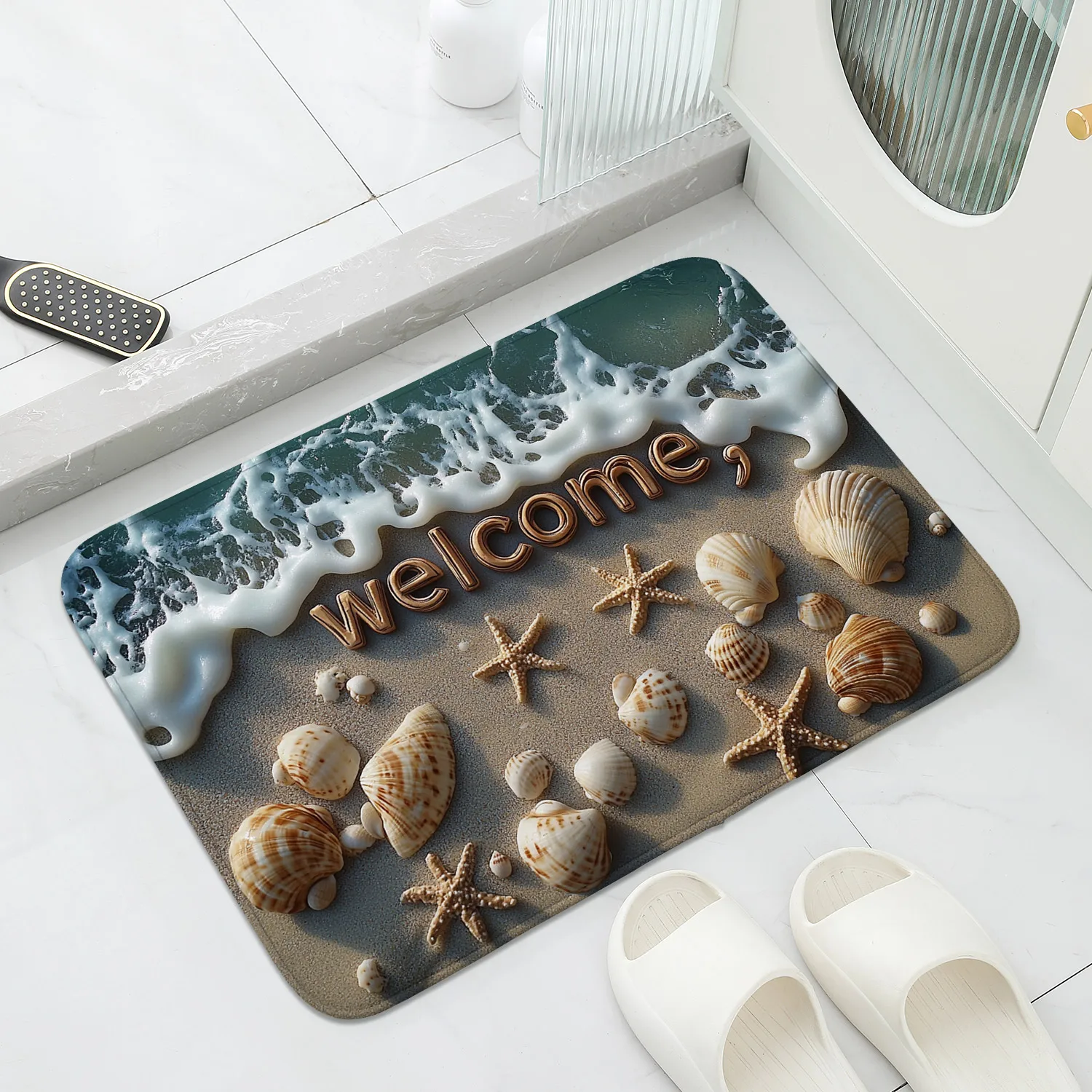 1 piece blue beach wave design welcome door mat, ideal for bathroom, bedroom, kitchen, living room-decorative floor mat, bedroom
1 piece blue beach wave design welcome door mat, ideal for bathroom, bedroom, kitchen, living room-decorative floor mat, bedroom