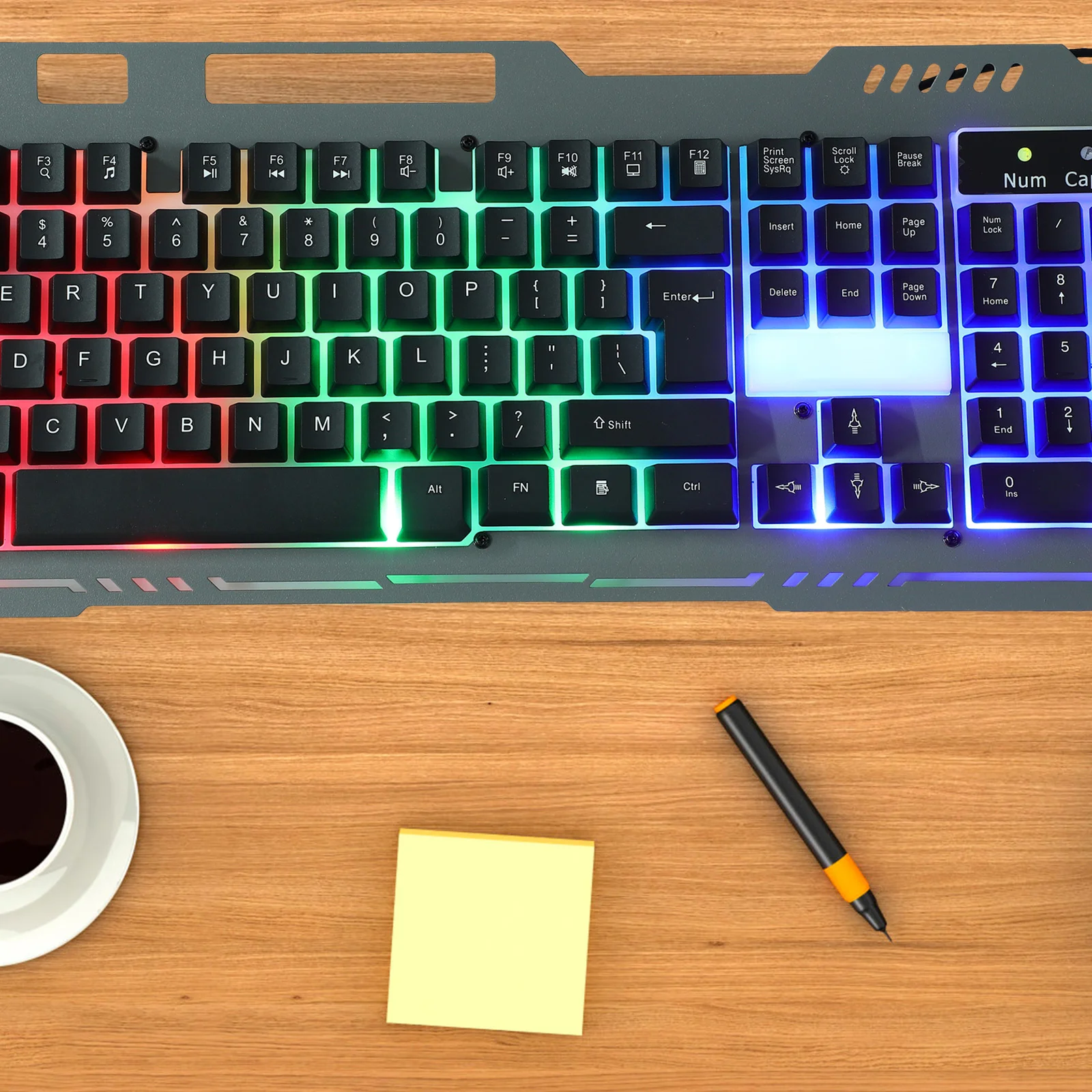 1pc Rgb Mechanical Ergonomic Waterproof Metal Panel Wired Gaming Keyboard Adjustable Angle Portable Usb Electronic Keyboard
1pc Rgb Mechanical Ergonomic Waterproof Metal Panel Wired Gaming Keyboard Adjustable Angle Portable Usb Electronic Keyboard