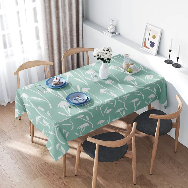 Modern Floral Tablecloth with Soft Colors Decorates Dining Area for Various Occasions Green White
Modern Floral Tablecloth with Soft Colors Decorates Dining Area for Various Occasions Green White