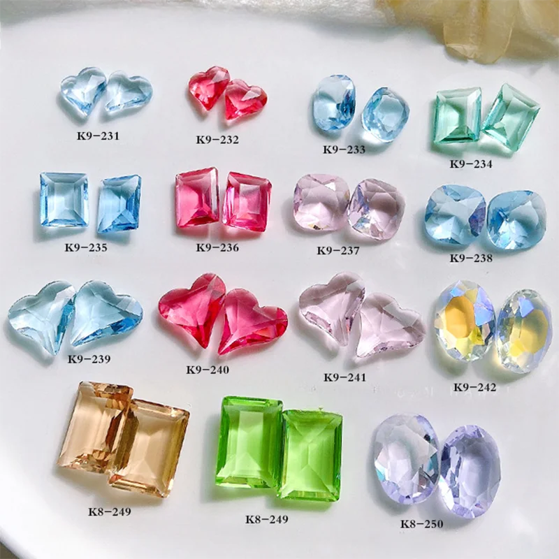 5pcs K9 Crystal Diamond Pointed Bottom Special-shaped Nail Art Decoration Charm Sparking Heart Square Rhinestone Manicure
5pcs K9 Crystal Diamond Pointed Bottom Special-shaped Nail Art Decoration Charm Sparking Heart Square Rhinestone Manicure