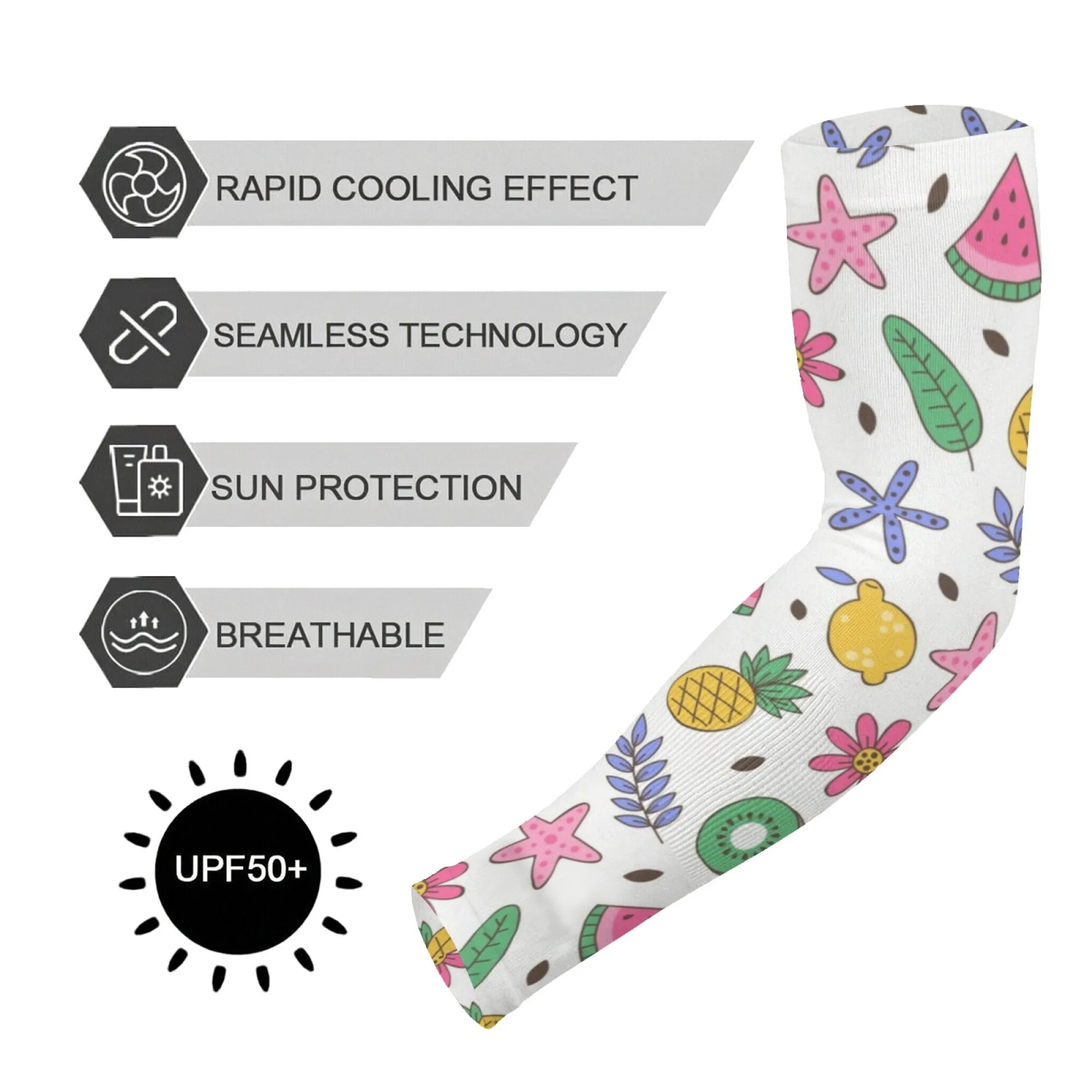 Cartoon Flower and Fruit Sunscreen Arm Sleeves Outdoor Running Rock Climbing Sports Ice Sleeves Gardening Fishing Arm Sleeves
Cartoon Flower and Fruit Sunscreen Arm Sleeves Outdoor Running Rock Climbing Sports Ice Sleeves Gardening Fishing Arm Sleeves