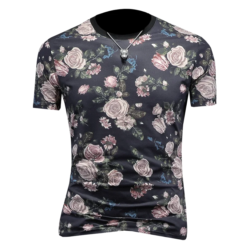 Summer Floral Print Men's T-shirt Breathable Round Neck Short Sleeved T-shirt Fashion, Casual, Business, Social, T-shirts 2026
Summer Floral Print Men's T-shirt Breathable Round Neck Short Sleeved T-shirt Fashion, Casual, Business, Social, T-shirts 2026