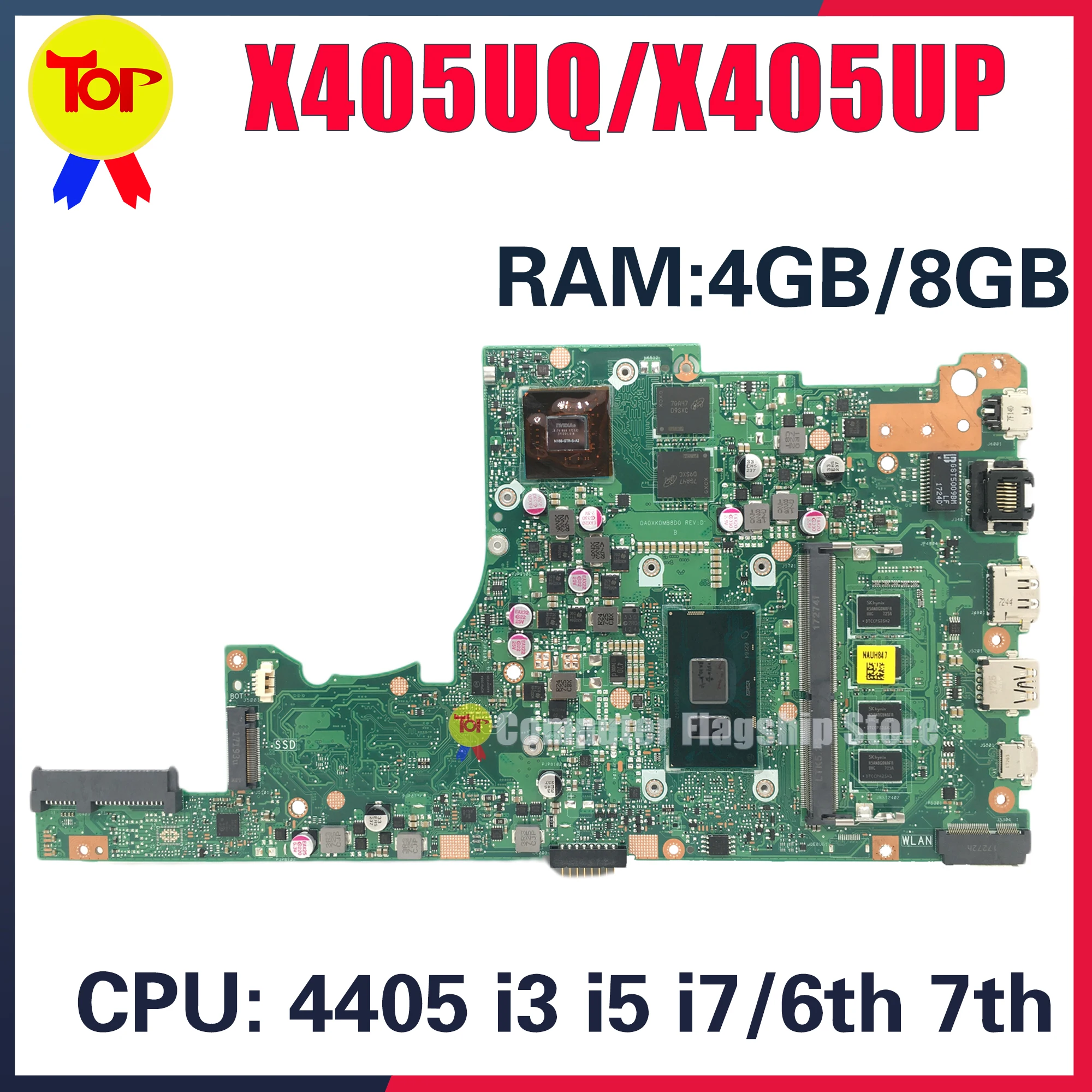 KEFU X405UQ Laptop Motherboard For ASUS Vivobook 14 X405 X405UA X405UPR X405UR V405U A405U K405U 4415U I3 I5 I7 Mainboard
KEFU X405UQ Laptop Motherboard For ASUS Vivobook 14 X405 X405UA X405UPR X405UR V405U A405U K405U 4415U I3 I5 I7 Mainboard