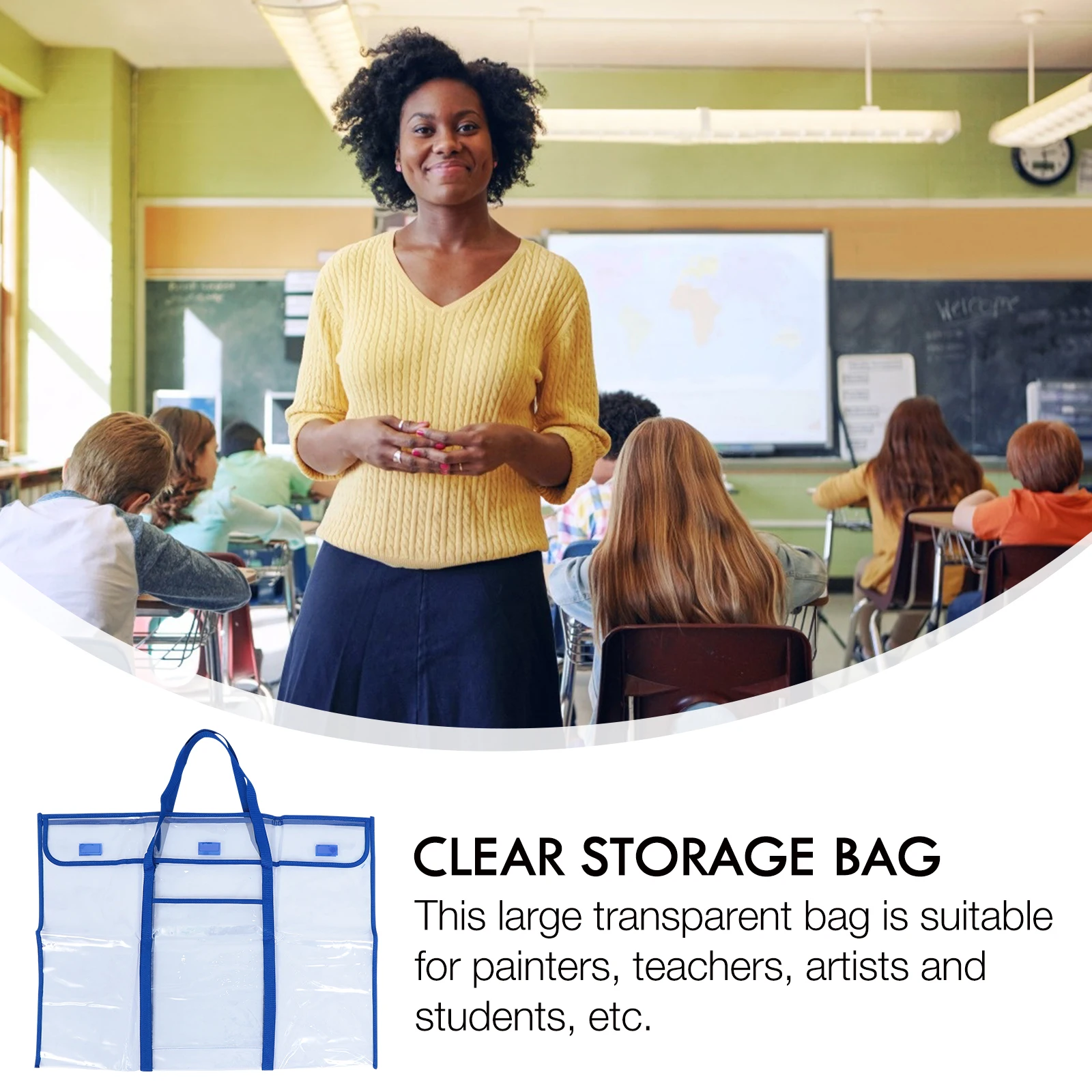 Storage Bag Clear Bags Poster Board Transparent Bulletin Organizer for Large Posters Classroom Supplies Heavy Duty Man
Storage Bag Clear Bags Poster Board Transparent Bulletin Organizer for Large Posters Classroom Supplies Heavy Duty Man