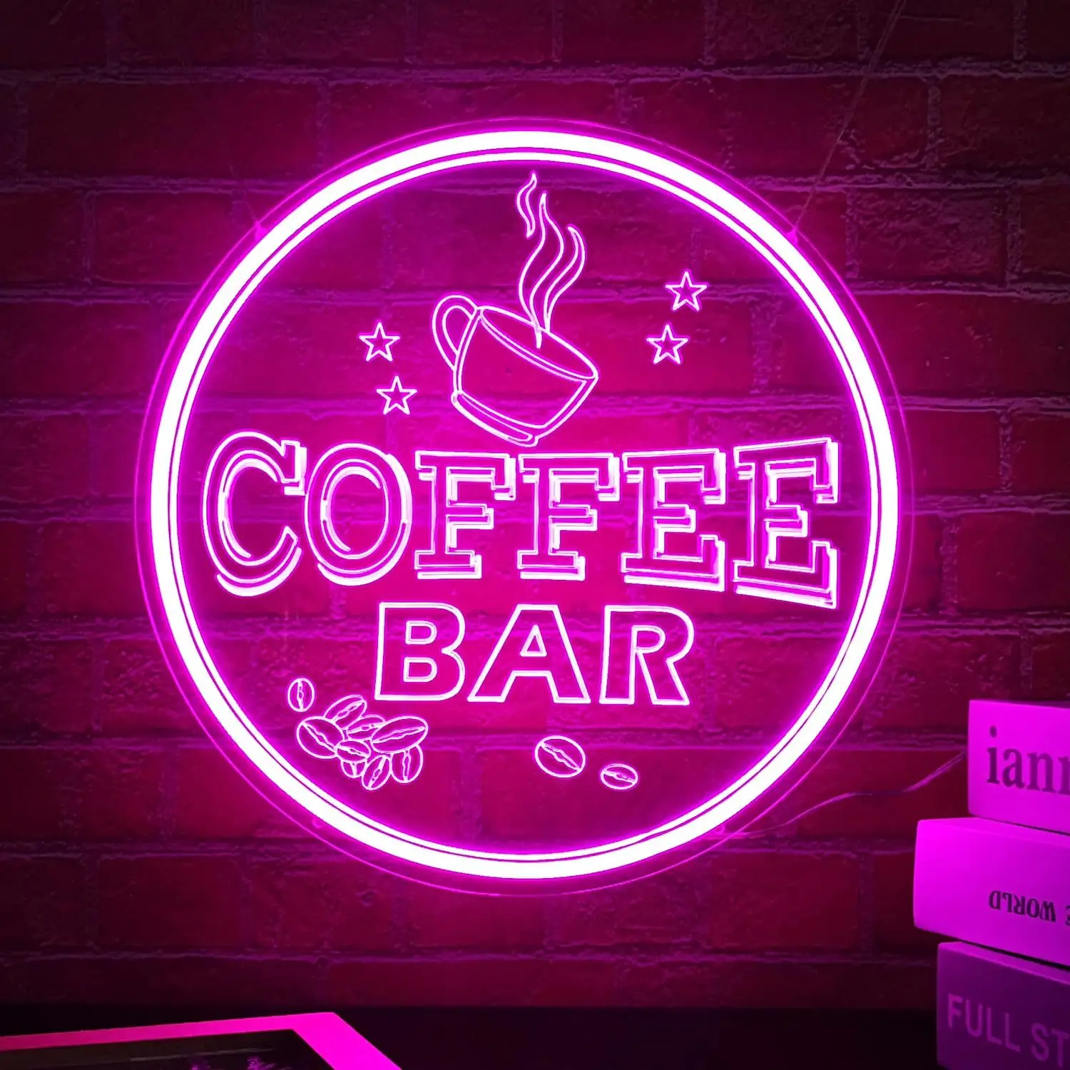 COFFEE BAR LED Neon - Engraved Acrylic Design, USB Powered Dimmable LED Neon, Suitable for Cafes, Restaurants, Bars Wall Art
COFFEE BAR LED Neon - Engraved Acrylic Design, USB Powered Dimmable LED Neon, Suitable for Cafes, Restaurants, Bars Wall Art