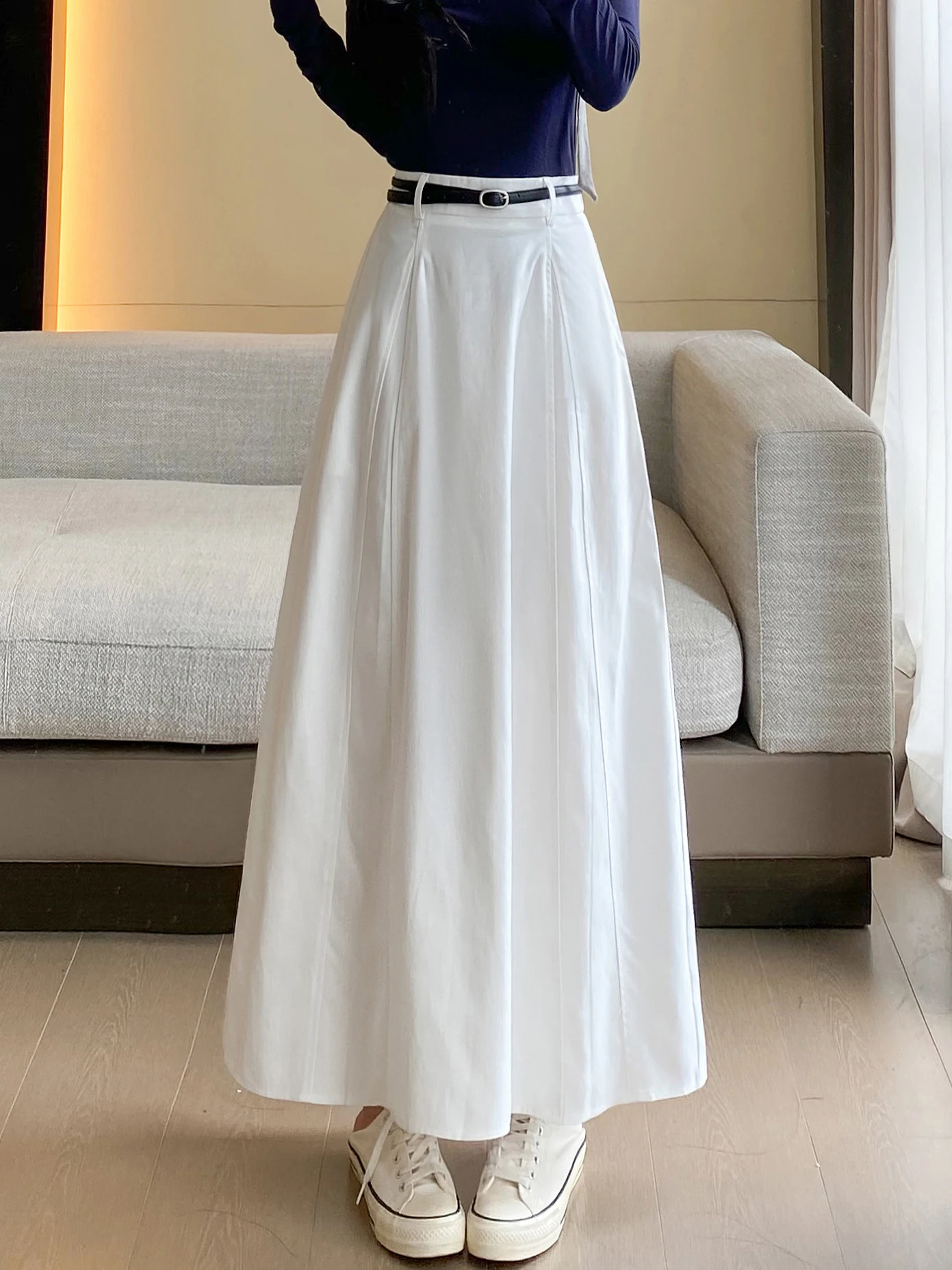 Юбка миди А-силуэта с высокой талией, женская, свободного кроя, расклешенная, для повседневной носки, из полиэстера, неэластичная, городской стиль
Юбка миди А-силуэта с высокой талией, женская, свободного кроя, расклешенная, для повседневной носки, из полиэстера, неэластичная, городской стиль