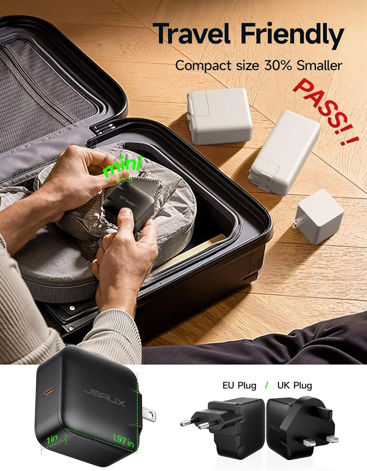 65W USB-C Charger for Steam Deck, with EU/UK Plug & 5FT Cable Type C PD 3.0 45 Watt Fast Charging Compatible with Steam Deck
65W USB-C Charger for Steam Deck, with EU/UK Plug & 5FT Cable Type C PD 3.0 45 Watt Fast Charging Compatible with Steam Deck