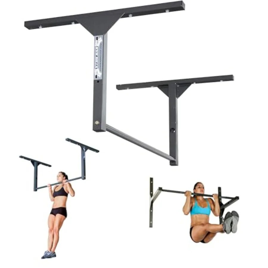 Heavy-Duty Pull-Up Bar for Home Gym Steel, Black Ceiling or Wall Mount, 600 lb Capacity, Fits 9 ft Ceilings
Heavy-Duty Pull-Up Bar for Home Gym Steel, Black Ceiling or Wall Mount, 600 lb Capacity, Fits 9 ft Ceilings