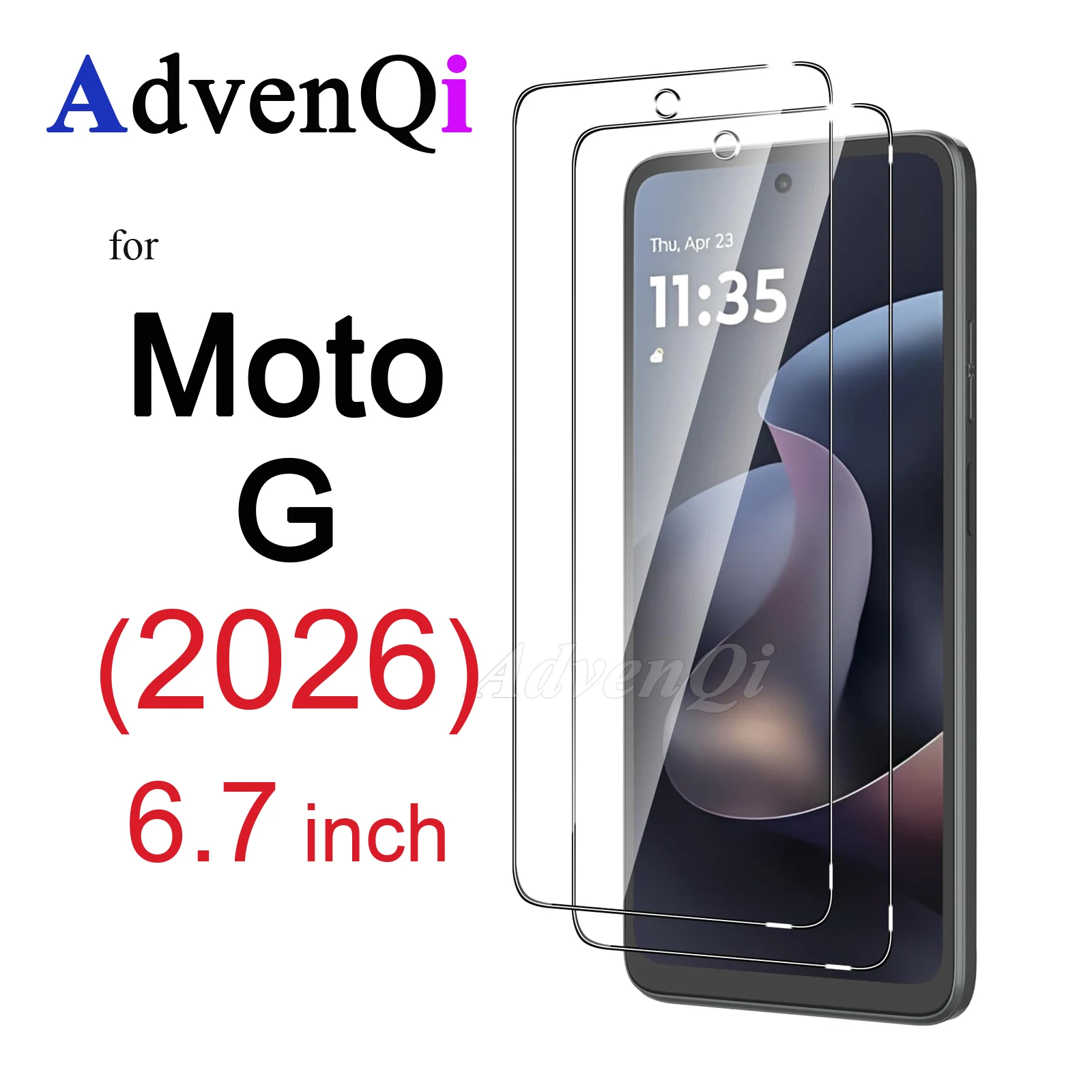 Screen Protector For Moto G 2026 6.7 inch Motorola , Tempered Glass HD Crystal mica 9H Anti Scratch Case Friendly
Screen Protector For Moto G 2026 6.7 inch Motorola , Tempered Glass HD Crystal mica 9H Anti Scratch Case Friendly