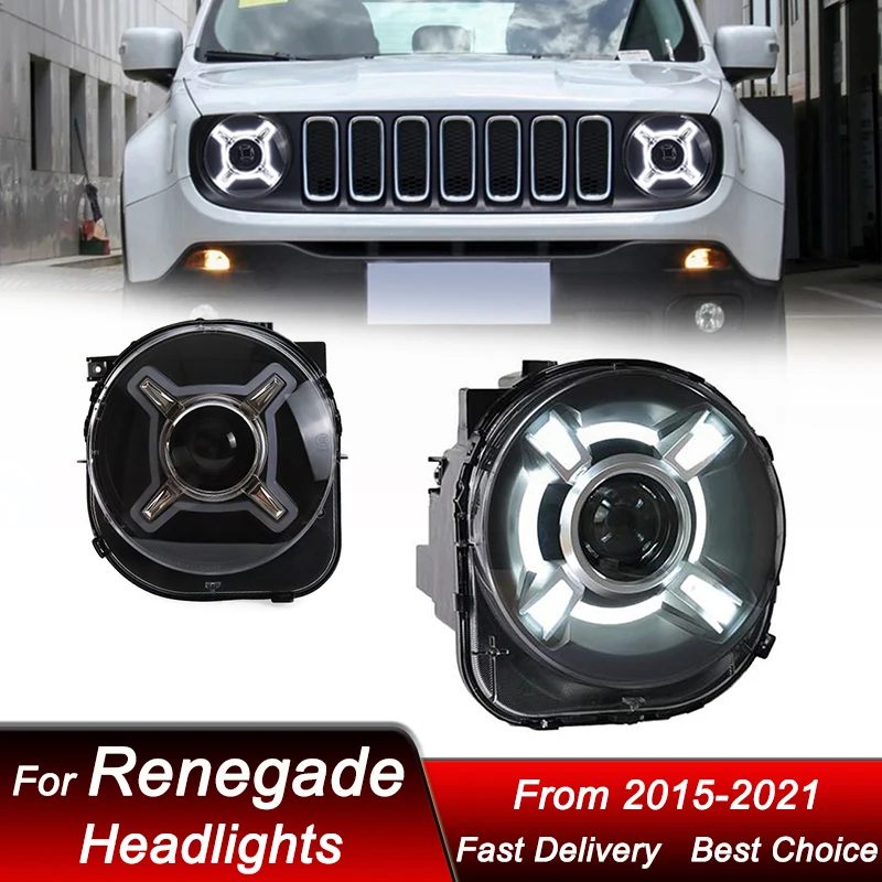 Pop Car Led Headlights For Jeep Renegad 2015-2021 Low To New Style Full LED Headlamp Assembly Upgrade Projector Lens Accessories
Pop Car Led Headlights For Jeep Renegad 2015-2021 Low To New Style Full LED Headlamp Assembly Upgrade Projector Lens Accessories
