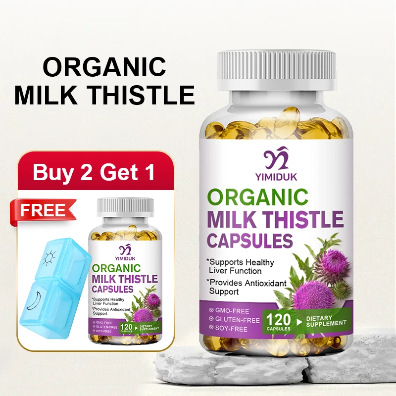 YIMIDUK Organic Milk Thistle Capsules, Supports Liver Health, Detoxification, Antioxidant Protection & Digestion for Adults
YIMIDUK Organic Milk Thistle Capsules, Supports Liver Health, Detoxification, Antioxidant Protection & Digestion for Adults