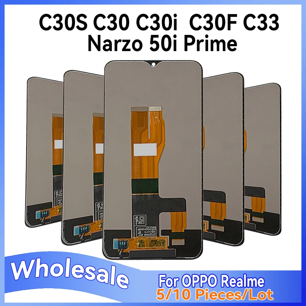 Оптовая продажа, 5/10 шт./лот для OPPO Realme C30S C30 C30i C30F C33 Narzo 50i Prime, ЖК-дисплей с сенсорной сборкой
Оптовая продажа, 5/10 шт./лот для OPPO Realme C30S C30 C30i C30F C33 Narzo 50i Prime, ЖК-дисплей с сенсорной сборкой