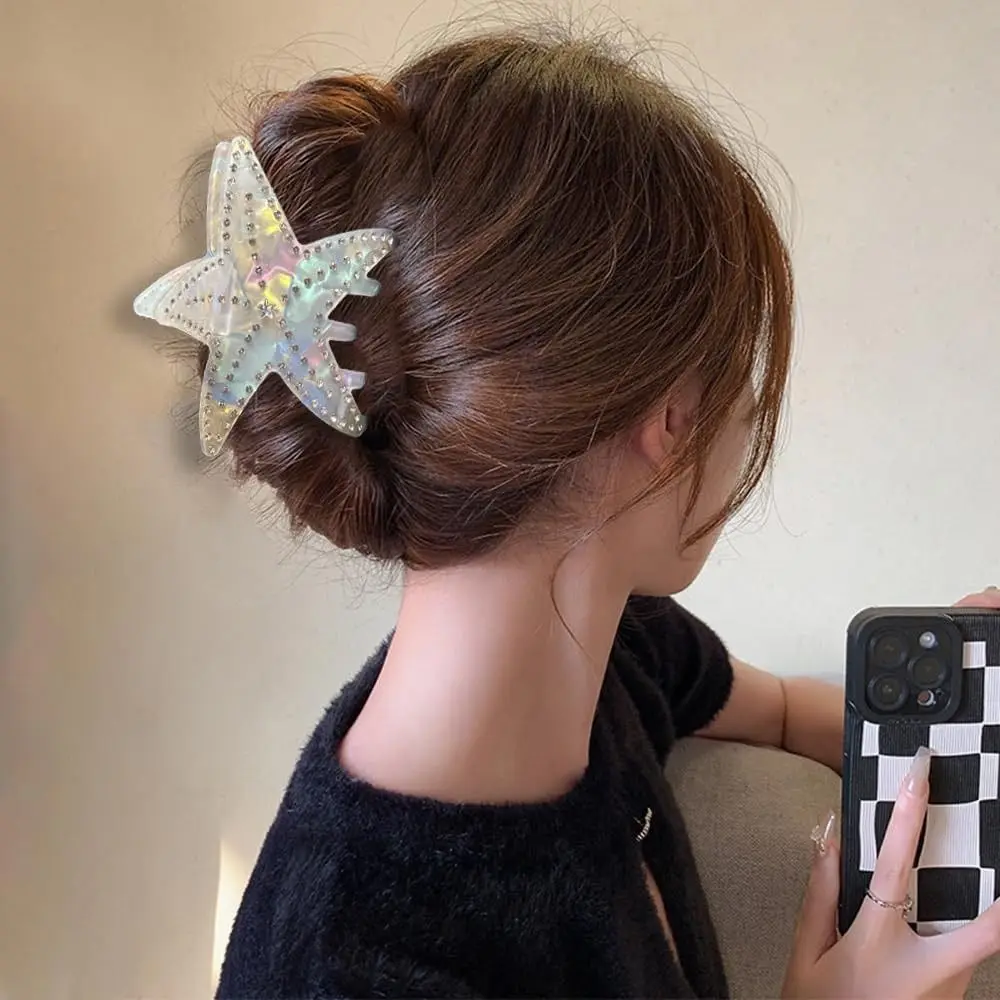 Aurora Laser Starfish Hair Claw Clips Strong Hold No-slip Acetate Clamp Clips with Sliver Rhinestones Design Hair Accessories
Aurora Laser Starfish Hair Claw Clips Strong Hold No-slip Acetate Clamp Clips with Sliver Rhinestones Design Hair Accessories