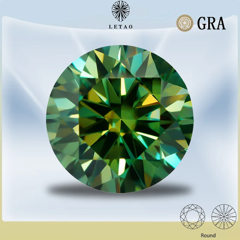 Moissanite Stone Gemstone Yellow Green Colour Round Cut Lab Created Diamond Advanced Jewelry Making Materials GRA Certificate
Moissanite Stone Gemstone Yellow Green Colour Round Cut Lab Created Diamond Advanced Jewelry Making Materials GRA Certificate