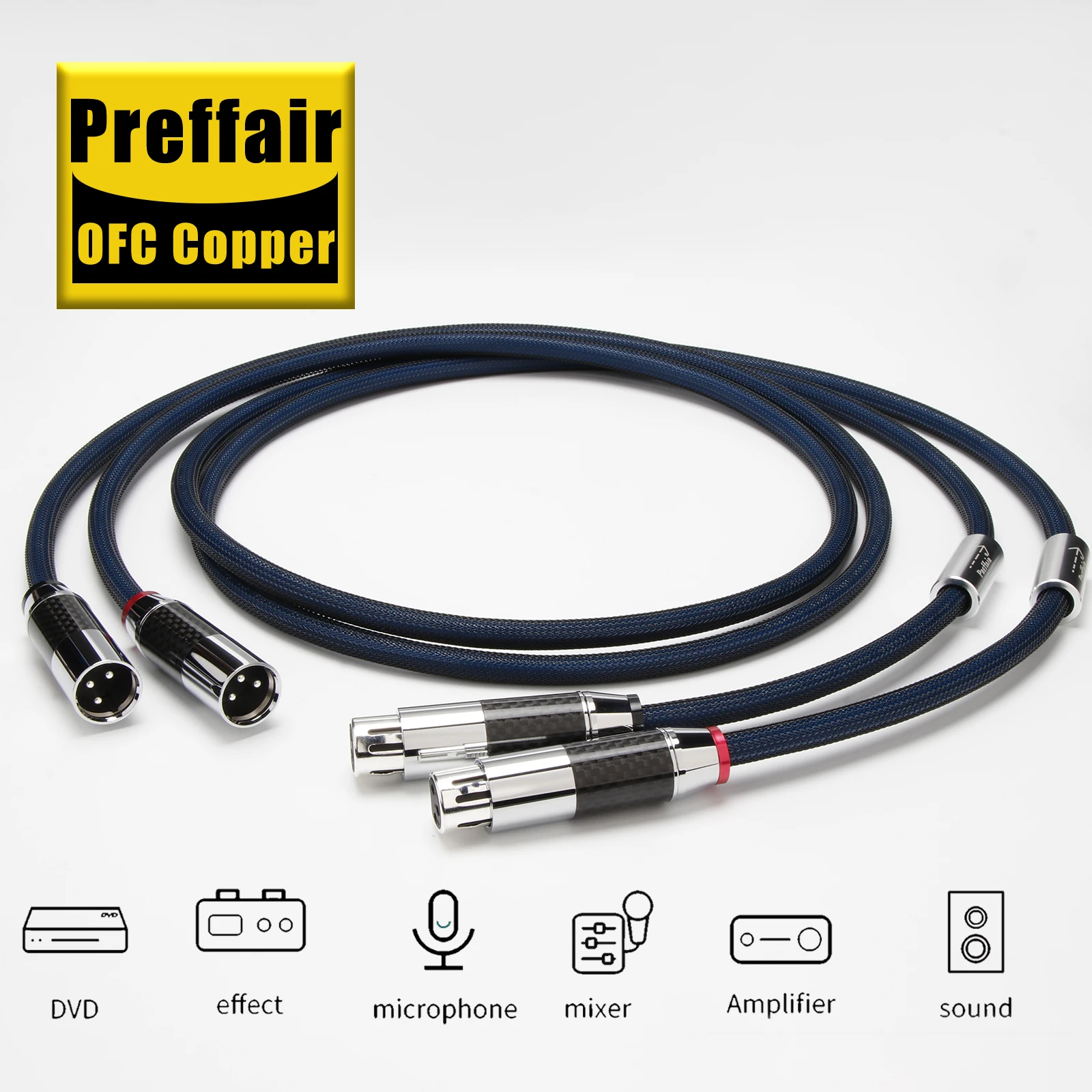 Preffair High End XLR Cable OFC Silver Plated Microphone Cable XLR Audio Audiophile Wire for Amplifier DAC
Preffair High End XLR Cable OFC Silver Plated Microphone Cable XLR Audio Audiophile Wire for Amplifier DAC