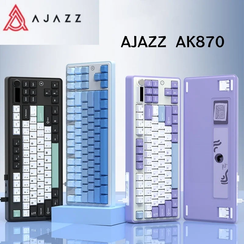 AJAZZ Ak870 Mechanical Keyboard Tri-Mode Hot Plug Screen Knob Wireless Bluetooth Esports Game Gasket Multi-Scene General
AJAZZ Ak870 Mechanical Keyboard Tri-Mode Hot Plug Screen Knob Wireless Bluetooth Esports Game Gasket Multi-Scene General