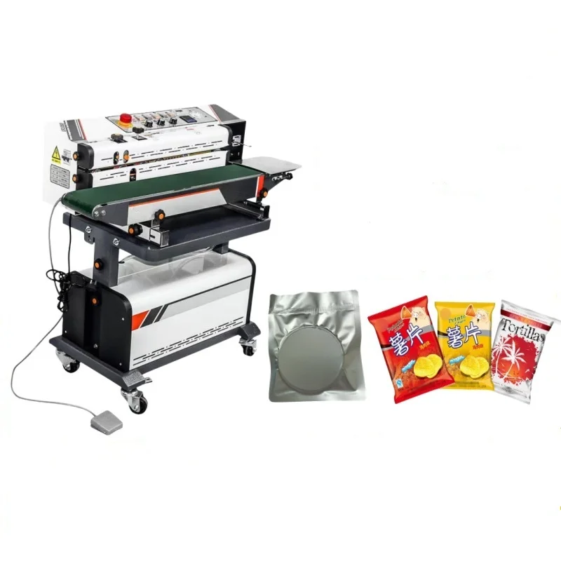 New Continuous Band Vacuum Sealer Machine For Plastic Bag Sachets Nitrogen Gas Flushing Beverages Foil Paper For Beverages Films
New Continuous Band Vacuum Sealer Machine For Plastic Bag Sachets Nitrogen Gas Flushing Beverages Foil Paper For Beverages Films