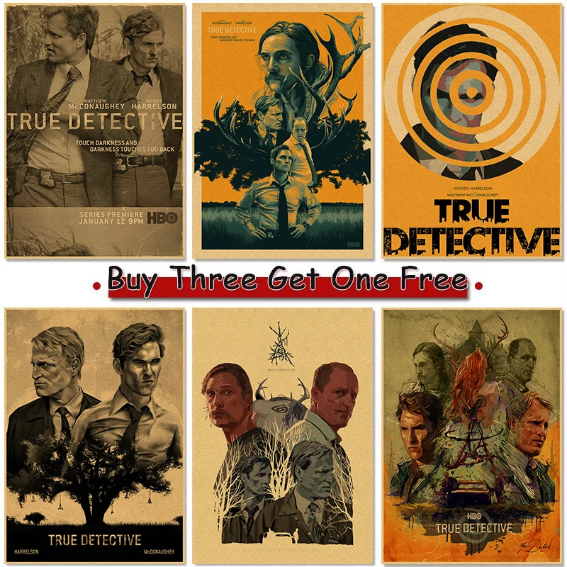 Retro Vintage True detective Classic Movie retro posters kraft wall paper For Home Decor wall stickers 4K HD
Retro Vintage True detective Classic Movie retro posters kraft wall paper For Home Decor wall stickers 4K HD