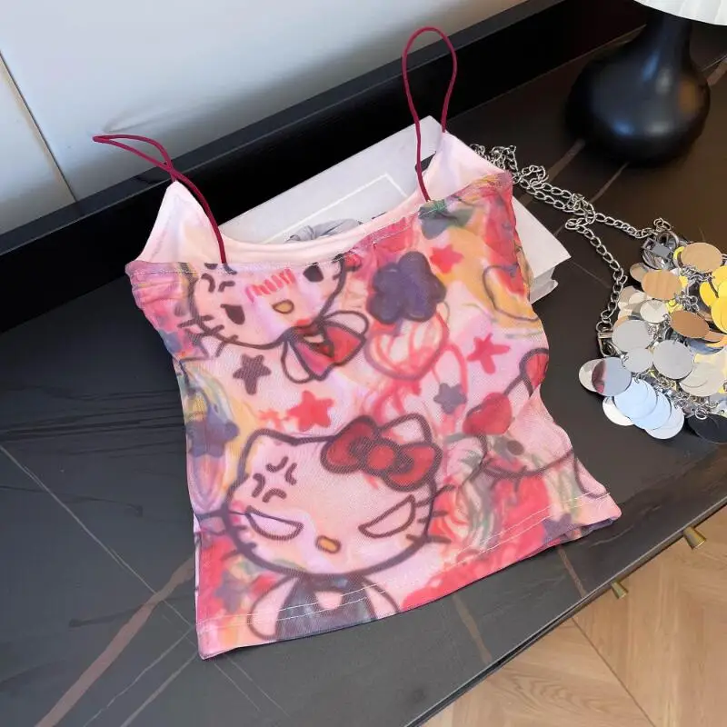 Sanrios Hello Kittys Cute Dopamine Color Versatile Girls' Straps Summer New Simple Fashion Cartoon Sexy Fresh Outerwear Waist
Sanrios Hello Kittys Cute Dopamine Color Versatile Girls' Straps Summer New Simple Fashion Cartoon Sexy Fresh Outerwear Waist