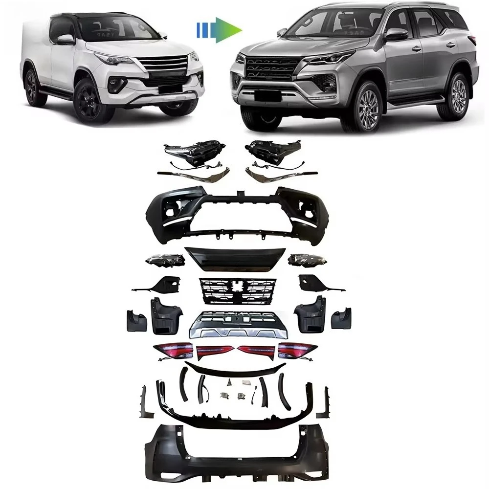 Пластиковый BODYKIT нового типа FORToyota Fortuner 2021, новинка 2016 года.
Пластиковый BODYKIT нового типа FORToyota Fortuner 2021, новинка 2016 года.