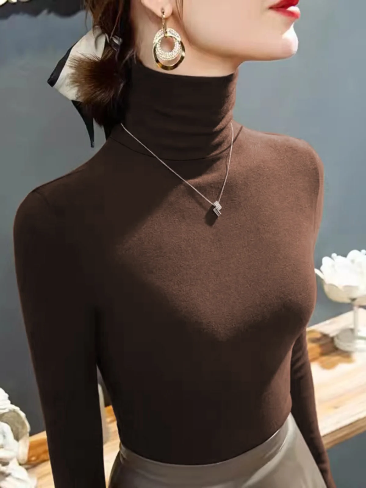 Thickened Double-sided Cashmere High-neck Warm Base Shirt Women's Inner Wear Autumn Winter New Style Long Sleeve T-shirt Top
Thickened Double-sided Cashmere High-neck Warm Base Shirt Women's Inner Wear Autumn Winter New Style Long Sleeve T-shirt Top