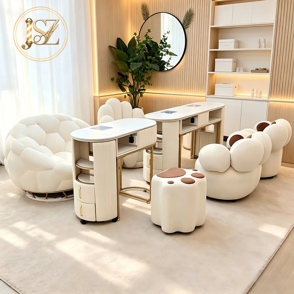 Nail Technician Furniture Set White Marble Counter Manicure Table Chair Anti-leak Design with Storage for Beauty Shop
Nail Technician Furniture Set White Marble Counter Manicure Table Chair Anti-leak Design with Storage for Beauty Shop