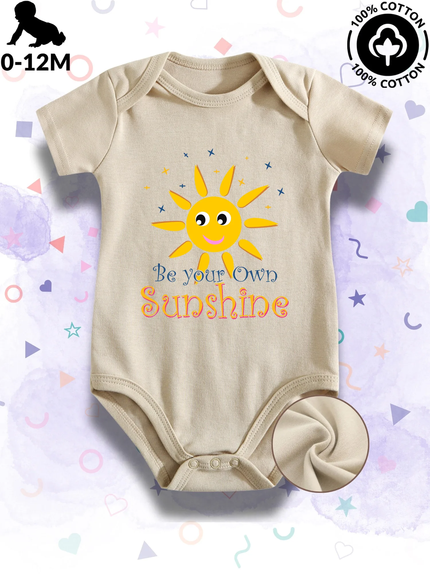 Детский комбинезон-боди унисекс Be your Own Sunshine, 100% хлопок, мягкий, всесезонный, бежевый, 190 г/м²
Детский комбинезон-боди унисекс Be your Own Sunshine, 100% хлопок, мягкий, всесезонный, бежевый, 190 г/м²