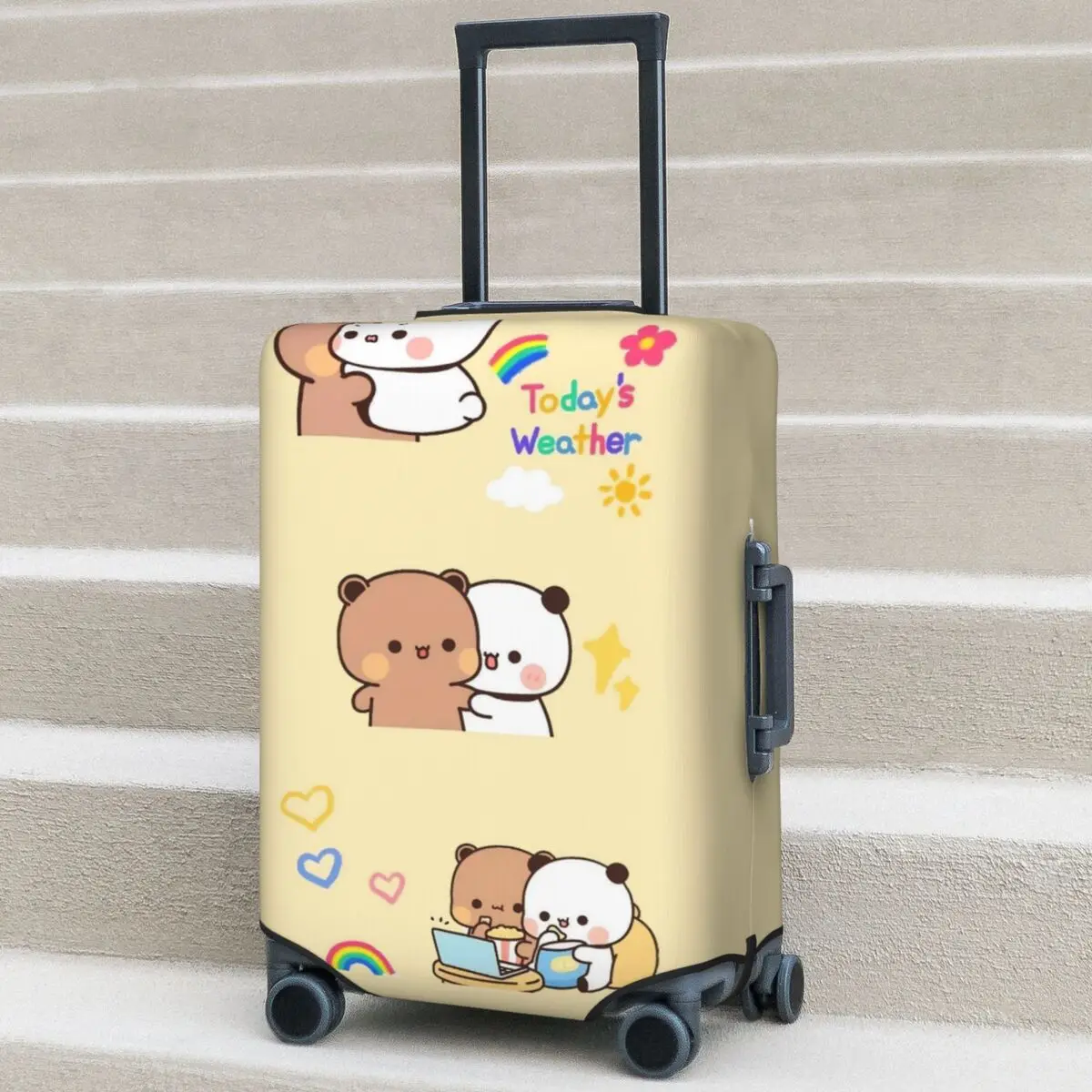 Чехол для чемодана Panda Bear Bubu Dudu, эластичный, для деловых поездок, защитный, аксессуар для багажа, для отпуска
Чехол для чемодана Panda Bear Bubu Dudu, эластичный, для деловых поездок, защитный, аксессуар для багажа, для отпуска