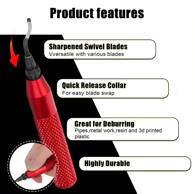 RB3000 Handle Burr Metal Deburring Tool With 10pcs BS1010 Trimming Blades Deburr Burr Scraper For Wood Plastic Reamer Tool
RB3000 Handle Burr Metal Deburring Tool With 10pcs BS1010 Trimming Blades Deburr Burr Scraper For Wood Plastic Reamer Tool