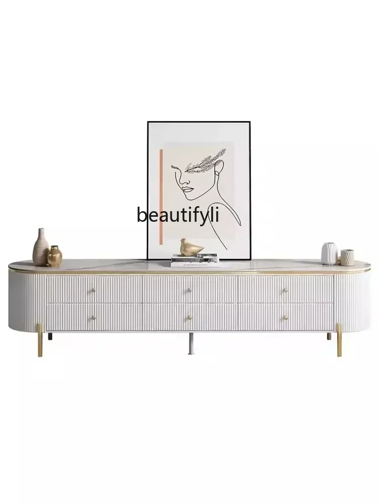 TV cabinet living room household small apartment light luxury oval TV cabinet coffee table
TV cabinet living room household small apartment light luxury oval TV cabinet coffee table