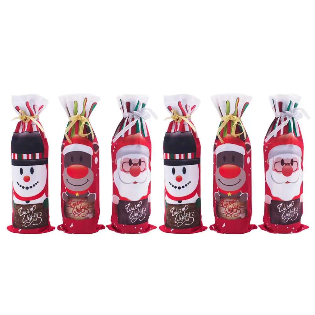6Pcs Christmas Wine Bottle Cover Set Classic Color Scheme with Lights Garland for Holiday Parties Printed Bottle Cover
6Pcs Christmas Wine Bottle Cover Set Classic Color Scheme with Lights Garland for Holiday Parties Printed Bottle Cover