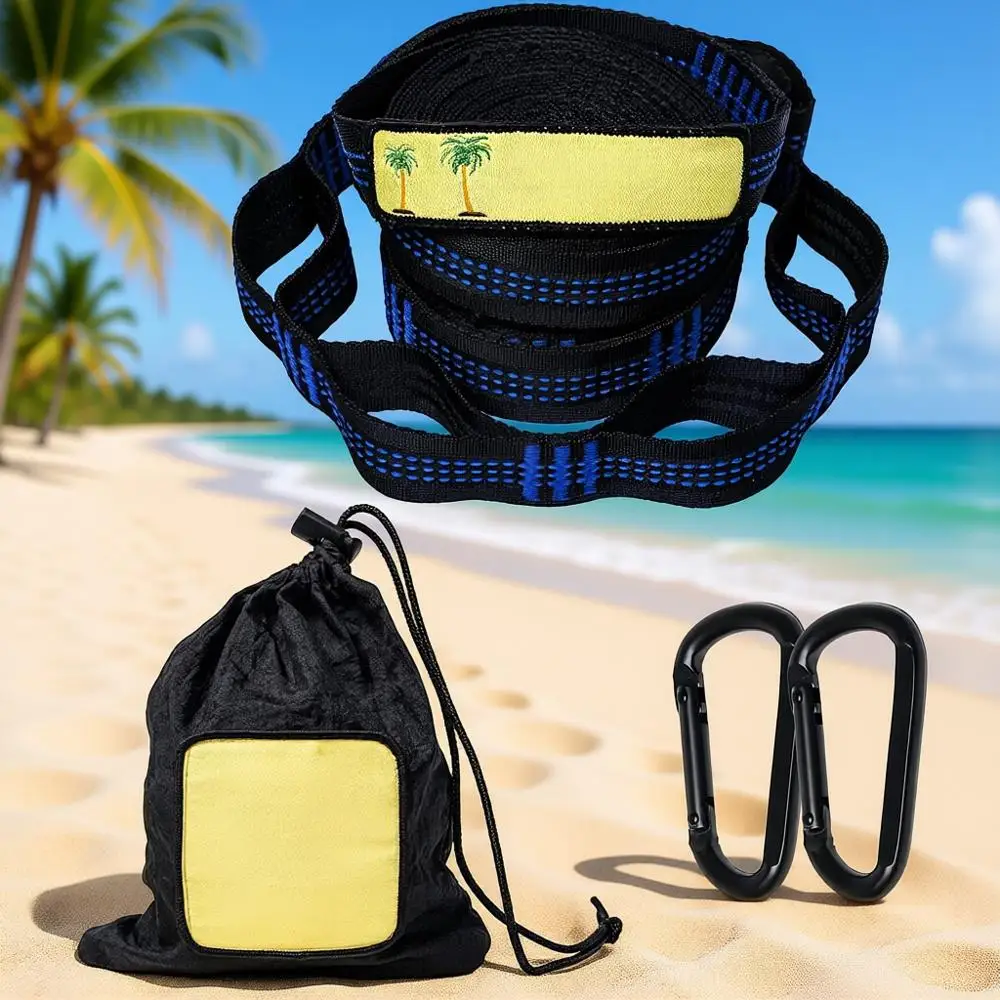 Набор из двух ремней для гамака длиной 3 метра с 38 петлями и 2 карабинами — незаменимые аксессуары для гамака
Набор из двух ремней для гамака длиной 3 метра с 38 петлями и 2 карабинами — незаменимые аксессуары для гамака