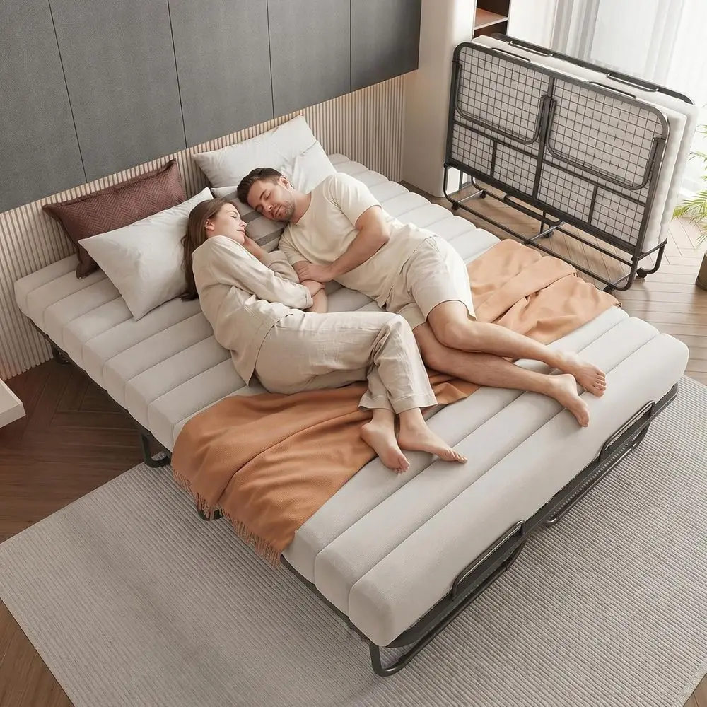 Queen Size Memory Foam Mattress Bed with Portable Wheels for Adults, Space-Saving Rollaway Bed
Queen Size Memory Foam Mattress Bed with Portable Wheels for Adults, Space-Saving Rollaway Bed