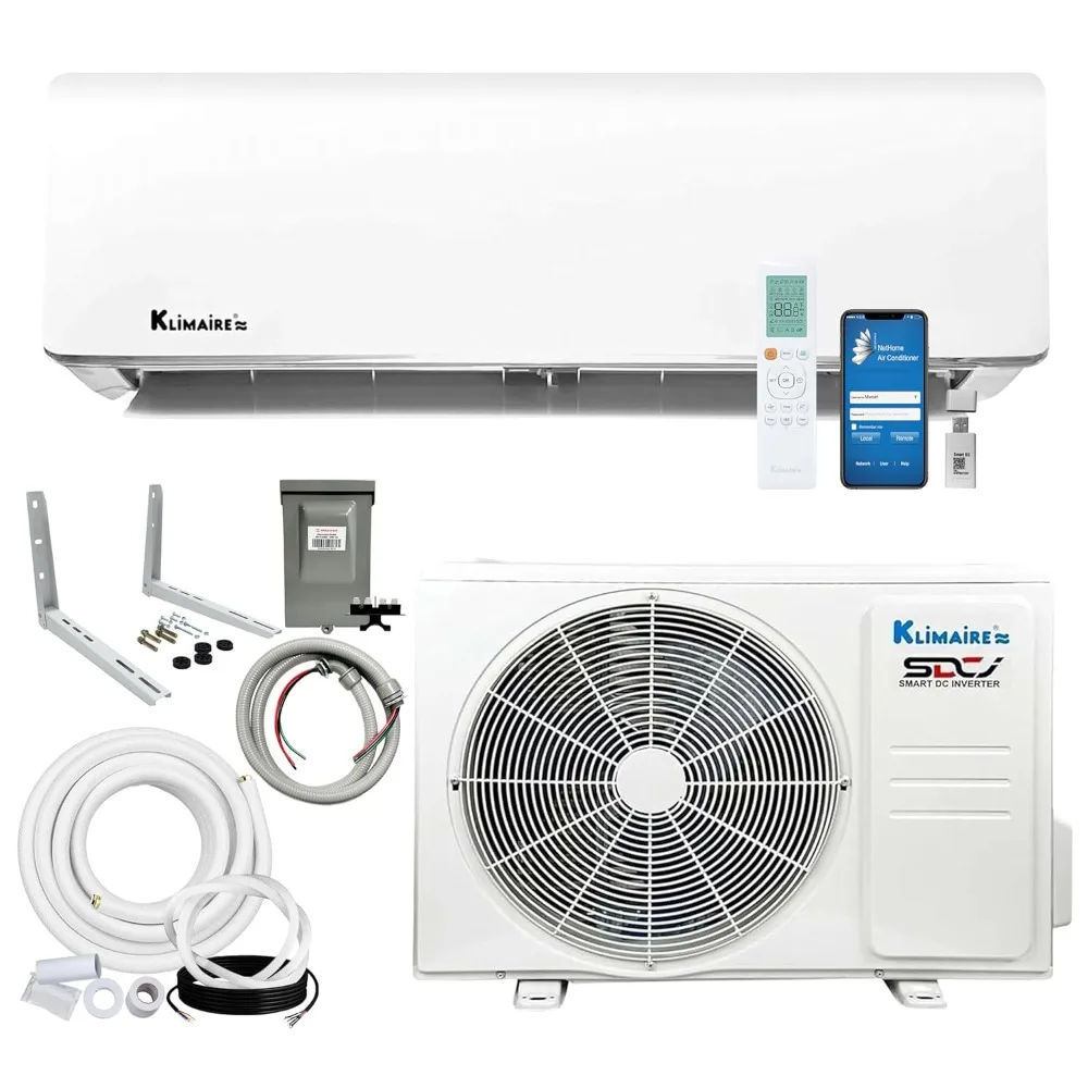 12,000 BTU 20.8 SEER2 Ductless Mini-Split Inverter Air Conditioner Heat Pump System with All-Inclusive 16', Customized
12,000 BTU 20.8 SEER2 Ductless Mini-Split Inverter Air Conditioner Heat Pump System with All-Inclusive 16', Customized