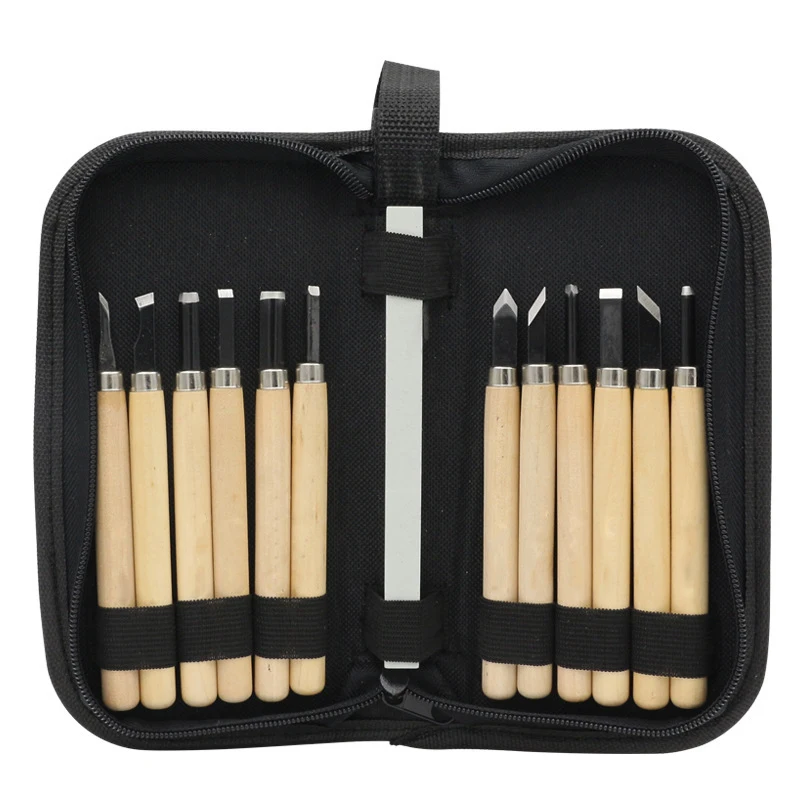 12Pcs Wood Carving Knife Set Hand Chisel Cutting Tools with Sharpening Stone for Wood Rubber Stamp Craft DIY
12Pcs Wood Carving Knife Set Hand Chisel Cutting Tools with Sharpening Stone for Wood Rubber Stamp Craft DIY