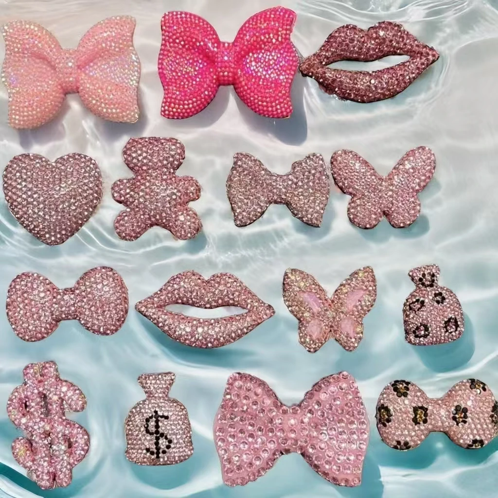 New 2Pcs Sweet Shiny Pink Series Bow Butterfly Money Bag Dollar Sign Lip Full Rhinestone Charms Junk Phone Case Decorations
New 2Pcs Sweet Shiny Pink Series Bow Butterfly Money Bag Dollar Sign Lip Full Rhinestone Charms Junk Phone Case Decorations