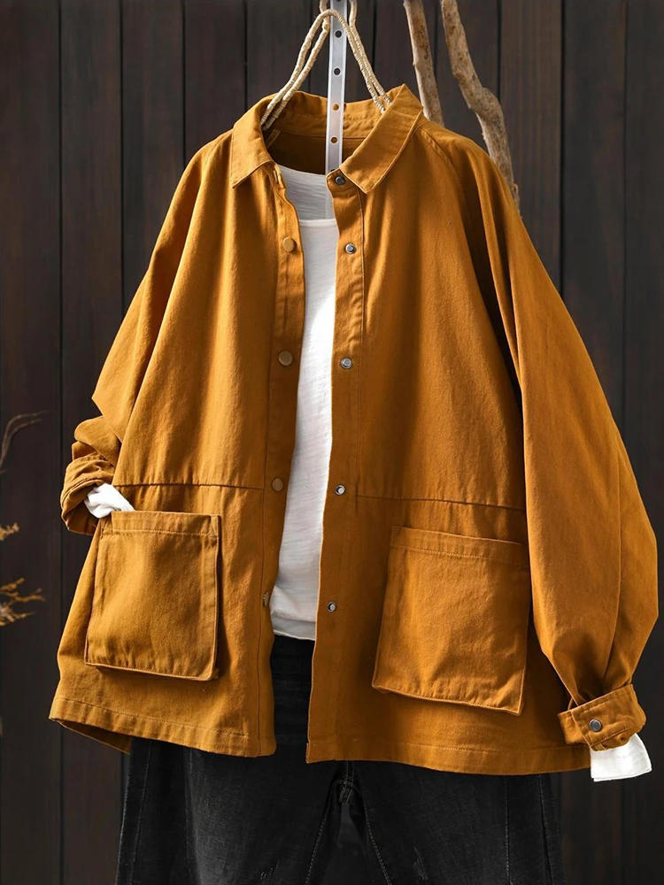 Женские повседневные пальто с длинным рукавом, новинка 2025, осень, простой стиль, однотонные женские базовые хлопковые куртки с двойными карманами M2178
Женские повседневные пальто с длинным рукавом, новинка 2025, осень, простой стиль, однотонные женские базовые хлопковые куртки с двойными карманами M2178