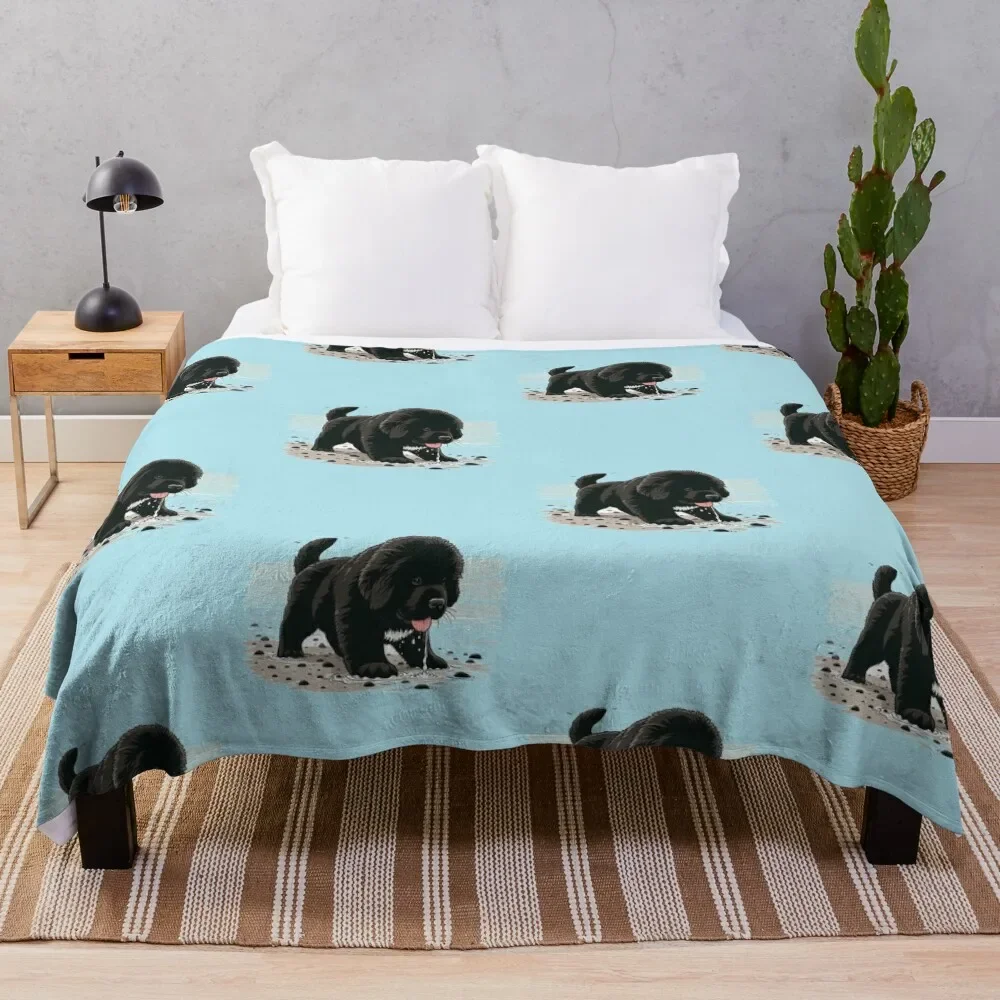 Newfie Puppy at the Beach Throw Blanket Air Conditioner Soft Blanket for Office Home
Newfie Puppy at the Beach Throw Blanket Air Conditioner Soft Blanket for Office Home